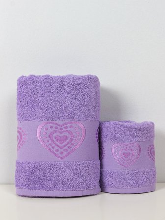 Love El & Yüz Havlusu – 2’li, %100 Pamuk 30x50 Cm ve 50x90 Cm