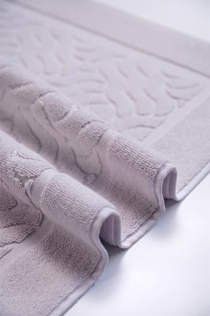 50x70 Cm Jakarlı Dalga Desen Pamuklu Banyo Paspası