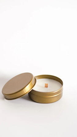 %100 Doğal Soya Wax Ve Doğal Uçucu Yağlı Aromaterapi Hediyelik Teneke Mum ''SIMPLE''