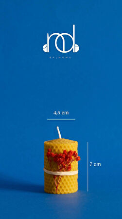 ENDİ HANDMADE Dekoratif Doğal Petek Bal Mumu Mum 7cmx4.5cm  Hediyelik Mum Beeswax Candle