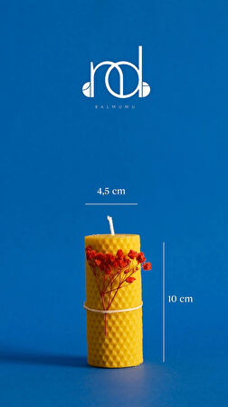 ENDİ HANDMADE 10cm X 4,5cm Balmumu Mum Sarma Mum Hediye Balmumu Mum Beeswax Candle