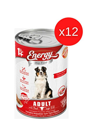 ENERGY SIĞIR ETLİ YETİŞKİN KÖPEK ISLAK MAMASI KONSERVE 400 GRAM 12 ADET