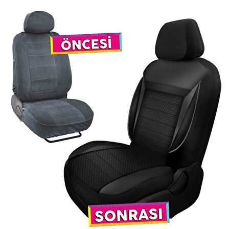 NiCe Shop Opel Vectra  Uyumlu Koltuk Kılıfı Enigma Serisi - Siyah