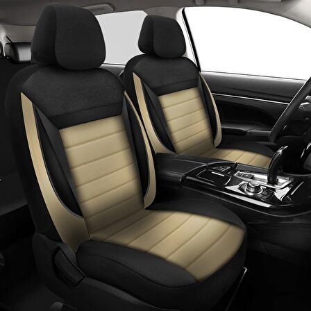 NiCe Shop Volkswagen Tiguan 2008-2013 Uyumlu Koltuk Kılıfı Enigma Serisi - Bej
