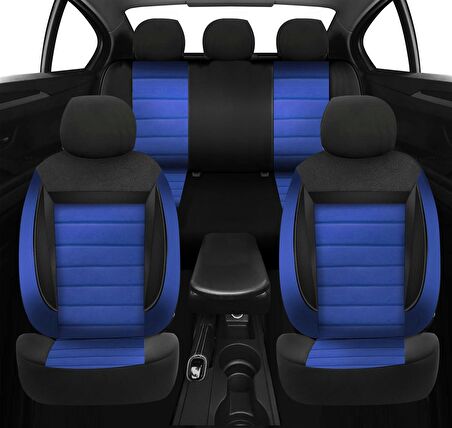 NiCe Shop Seat Leon 1999-2012 Uyumlu Koltuk Kılıfı Enigma Serisi - Mavi