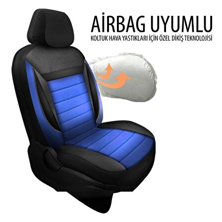 NiCe Shop Volkswagen Golf 4 Uyumlu Koltuk Kılıfı Enigma Serisi - Mavi