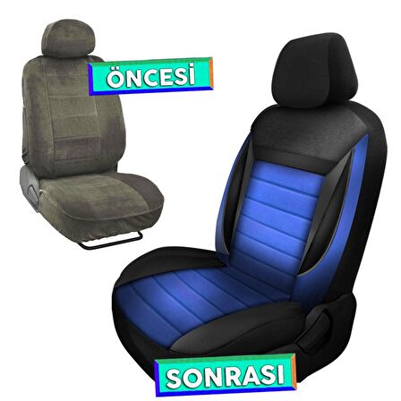 NiCe Shop Volkswagen Golf 4 Uyumlu Koltuk Kılıfı Enigma Serisi - Mavi