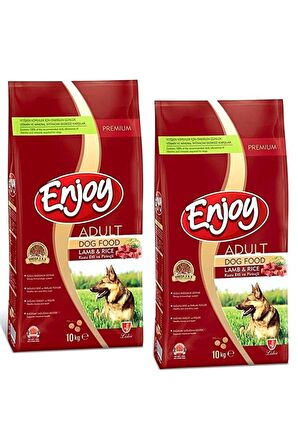 Kuzu Etli Ve Pirinçli Yetişkin Köpek Maması 10 Kg 2 Adet