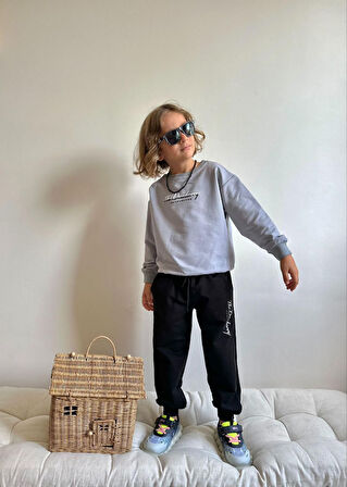 Cg Kids Green Black Enjeksiyon Baskılı (Silikon Işleme) 2 Iplik Kumaş Erkek Çocuk Alt Üst Takım Süper Kalite