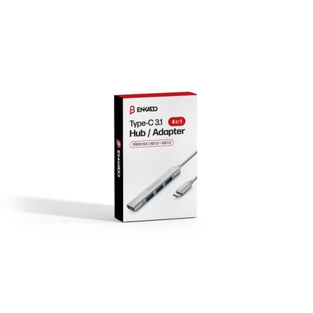 ENKADO EKD-TP50, Type-C to 3xUSB 2.0, 1xUSB 3.0, Metal, USB HUB