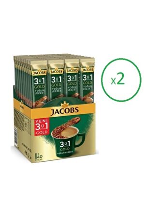 Jacobs 3'ü 1 Arada Gold Yoğun Lezzet Kahve 80 x 18 G