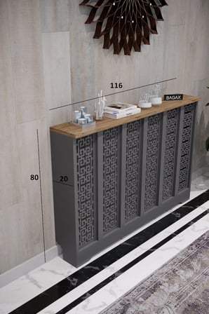 Petek Kaplama Kalorifer Peteği Kapatma Dekoratif Dresuar İç ölçü 116 cm Dış Ölçü 120 DESEN5