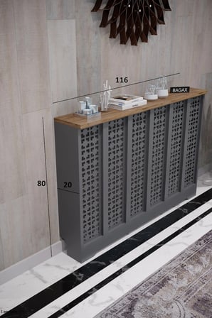 Petek Kaplama Kalorifer Peteği Kapatma Dekoratif Dresuar İç ölçü 116 cm Dış Ölçü 120 DESEN8