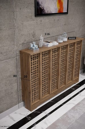 Petek Kaplama Kalorifer Peteği Kapatma Dekoratif Dresuar İç ölçü 116 cm Dış Ölçü 120 DESEN8
