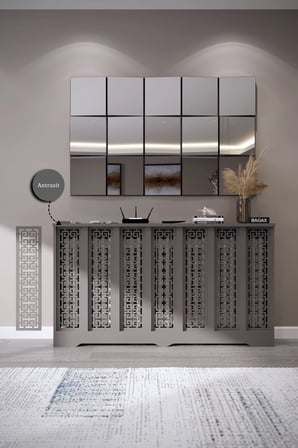 Dekoratif Petek Kaplama Modern Kalorifer Peteği Gizleme Ünitesi 11 Desen 9 Renk İç Ölçü 136 cm Dış Ölçü 140 cm DESEN5