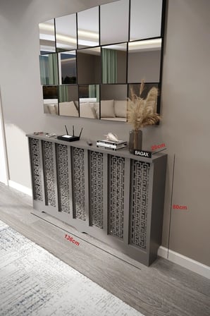 Dekoratif Petek Kaplama Modern Kalorifer Peteği Gizleme Ünitesi 11 Desen 9 Renk İç Ölçü 136 cm Dış Ölçü 140 cm DESEN5