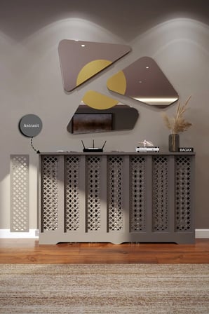 Dekoratif Petek Kaplama Modern Kalorifer Peteği Gizleme Ünitesi 11 Desen 9 Renk İç Ölçü 136 cm Dış Ölçü 140 cm DESEN7