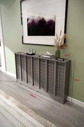 Dekoratif Petek Kaplama Modern Kalorifer Peteği Gizleme Ünitesi 11 Desen 9 Renk İç Ölçü 136 cm Dış Ölçü 140 cm DESEN8