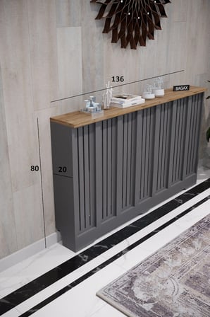 Dekoratif Petek Kaplama Modern Kalorifer Peteği Gizleme Ünitesi 11 Desen 9 Renk İç Ölçü 136 cm Dış Ölçü 140 cm DESEN2