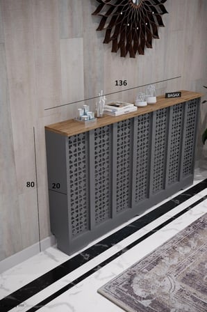 Dekoratif Petek Kaplama Modern Kalorifer Peteği Gizleme Ünitesi 11 Desen 9 Renk İç Ölçü 136 cm Dış Ölçü 140 cm DESEN8
