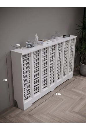 Dekoratif Petek Kaplama Modern Kalorifer Peteği Gizleme Ünitesi 11 Desen 9 Renk İç Ölçü 136 cm Dış Ölçü 140 cm DESEN1