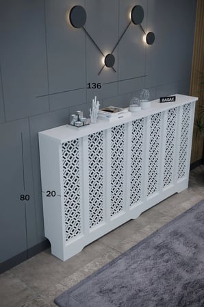 Dekoratif Petek Kaplama Modern Kalorifer Peteği Gizleme Ünitesi 11 Desen 9 Renk İç Ölçü 136 cm Dış Ölçü 140 cm DESEN4