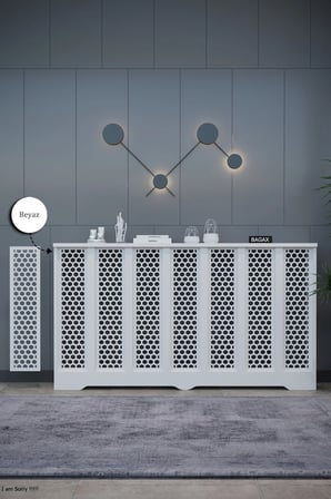 Dekoratif Petek Kaplama Modern Kalorifer Peteği Gizleme Ünitesi 11 Desen 9 Renk İç Ölçü 136 cm Dış Ölçü 140 cm DESEN6