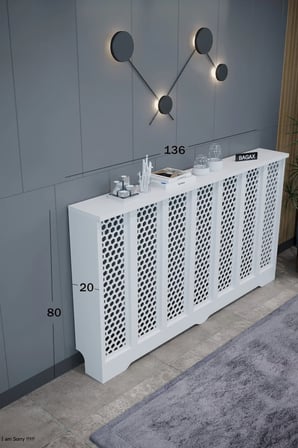 Dekoratif Petek Kaplama Modern Kalorifer Peteği Gizleme Ünitesi 11 Desen 9 Renk İç Ölçü 136 cm Dış Ölçü 140 cm DESEN6