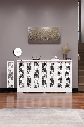 Dekoratif Petek Kaplama Modern Kalorifer Peteği Gizleme Ünitesi 11 Desen 9 Renk İç Ölçü 136 cm Dış Ölçü 140 cm DESEN9