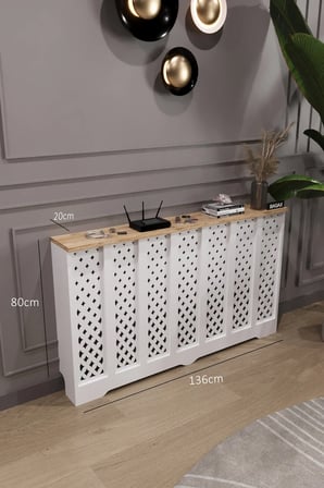 Dekoratif Petek Kaplama Modern Kalorifer Peteği Gizleme Ünitesi 11 Desen 9 Renk İç Ölçü 136 cm Dış Ölçü 140 cm DESEN11