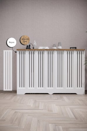 Dekoratif Petek Kaplama Modern Kalorifer Peteği Gizleme Ünitesi 11 Desen 9 Renk İç Ölçü 136 cm Dış Ölçü 140 cm DESEN2