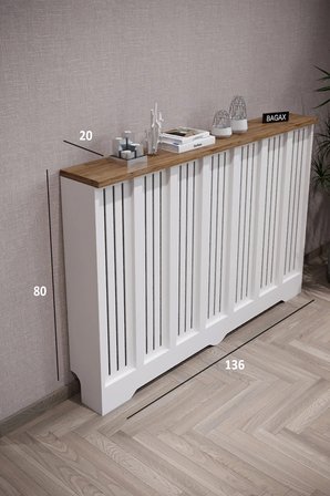 Dekoratif Petek Kaplama Modern Kalorifer Peteği Gizleme Ünitesi 11 Desen 9 Renk İç Ölçü 136 cm Dış Ölçü 140 cm DESEN2