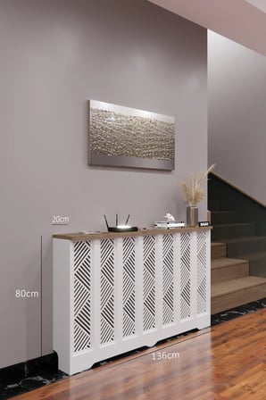 Dekoratif Petek Kaplama Modern Kalorifer Peteği Gizleme Ünitesi 11 Desen 9 Renk İç Ölçü 136 cm Dış Ölçü 140 cm DESEN9