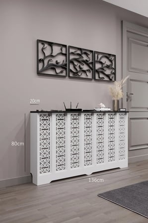Dekoratif Petek Kaplama Modern Kalorifer Peteği Gizleme Ünitesi 11 Desen 9 Renk İç Ölçü 136 cm Dış Ölçü 140 cm DESEN5
