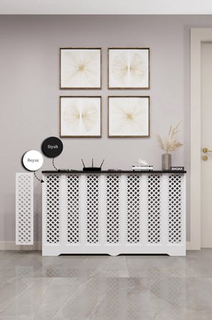 Dekoratif Petek Kaplama Modern Kalorifer Peteği Gizleme Ünitesi 11 Desen 9 Renk İç Ölçü 136 cm Dış Ölçü 140 cm DESEN7