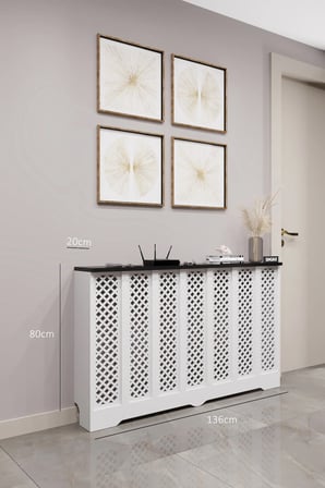 Dekoratif Petek Kaplama Modern Kalorifer Peteği Gizleme Ünitesi 11 Desen 9 Renk İç Ölçü 136 cm Dış Ölçü 140 cm DESEN7
