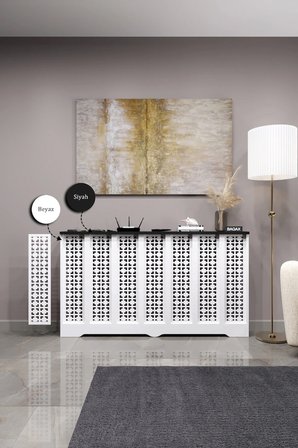 Dekoratif Petek Kaplama Modern Kalorifer Peteği Gizleme Ünitesi 11 Desen 9 Renk İç Ölçü 136 cm Dış Ölçü 140 cm DESEN8