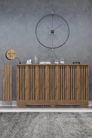 Dekoratif Petek Kaplama Modern Kalorifer Peteği Gizleme Ünitesi 11 Desen 9 Renk İç Ölçü 136 cm Dış Ölçü 140 cm DESEN2