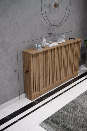 Dekoratif Petek Kaplama Modern Kalorifer Peteği Gizleme Ünitesi 11 Desen 9 Renk İç Ölçü 136 cm Dış Ölçü 140 cm DESEN2