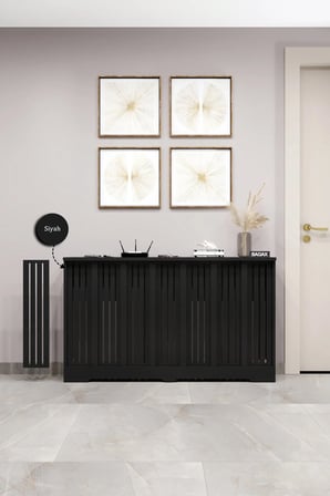 Dekoratif Petek Kaplama Modern Kalorifer Peteği Gizleme Ünitesi 11 Desen 9 Renk İç Ölçü 136 cm Dış Ölçü 140 cm DESEN2