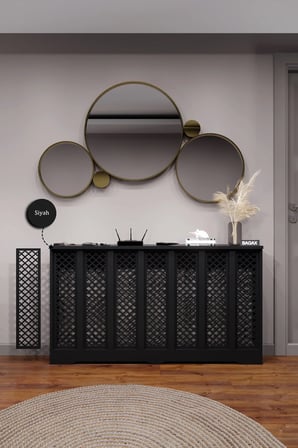 Dekoratif Petek Kaplama Modern Kalorifer Peteği Gizleme Ünitesi 11 Desen 9 Renk İç Ölçü 136 cm Dış Ölçü 140 cm DESEN3