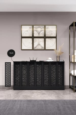 Dekoratif Petek Kaplama Modern Kalorifer Peteği Gizleme Ünitesi 11 Desen 9 Renk İç Ölçü 136 cm Dış Ölçü 140 cm DESEN4