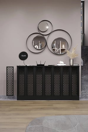 Dekoratif Petek Kaplama Modern Kalorifer Peteği Gizleme Ünitesi 11 Desen 9 Renk İç Ölçü 136 cm Dış Ölçü 140 cm DESEN6