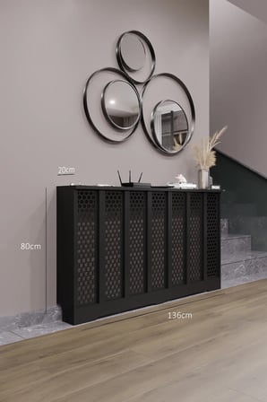 Dekoratif Petek Kaplama Modern Kalorifer Peteği Gizleme Ünitesi 11 Desen 9 Renk İç Ölçü 136 cm Dış Ölçü 140 cm DESEN6