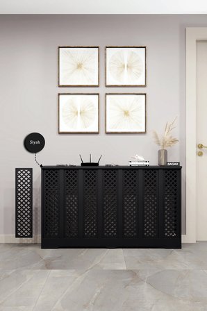 Dekoratif Petek Kaplama Modern Kalorifer Peteği Gizleme Ünitesi 11 Desen 9 Renk İç Ölçü 136 cm Dış Ölçü 140 cm DESEN7