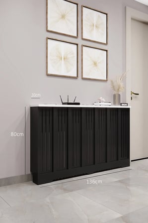 Dekoratif Petek Kaplama Modern Kalorifer Peteği Gizleme Ünitesi 11 Desen 9 Renk İç Ölçü 136 cm Dış Ölçü 140 cm DESEN2