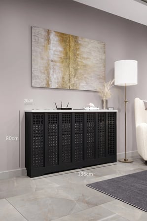 Dekoratif Petek Kaplama Modern Kalorifer Peteği Gizleme Ünitesi 11 Desen 9 Renk İç Ölçü 136 cm Dış Ölçü 140 cm DESEN8