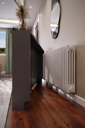 Petek Kaplama Modern Radyatör Kapatma Ünitesi Ön Panel MDF Tasarım İç ölçü 156 cm Dış Ölçü 160 cm DESEN4