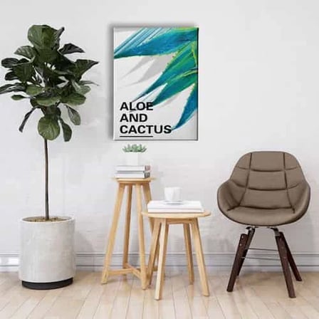 Aloe And Cactus Dekoratif Kanvas Duvar Tablosu