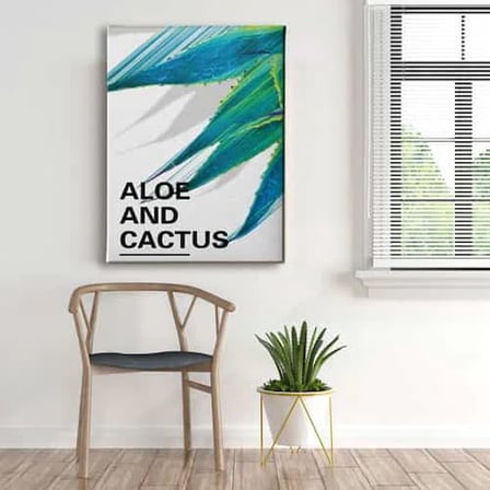 Aloe And Cactus Dekoratif Kanvas Duvar Tablosu